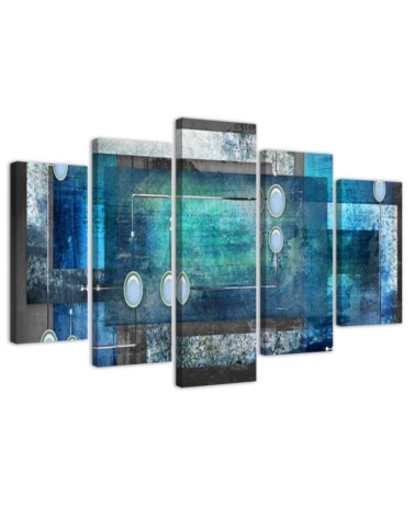 Leinwandbild modern - Abstrakt Blau | Feeby