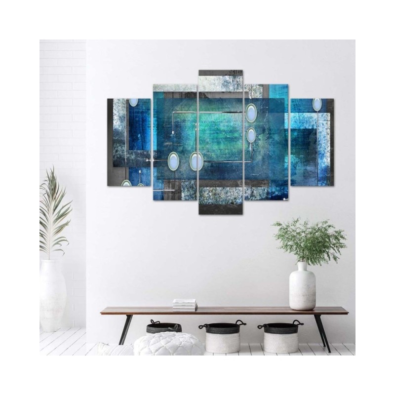 Leinwandbild modern - Abstrakt Blau | Feeby