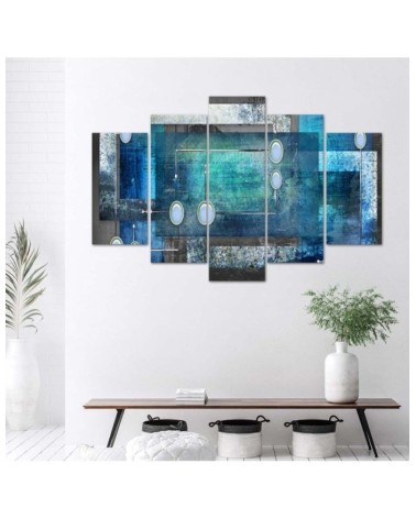Leinwandbild modern - Abstrakt Blau | Feeby