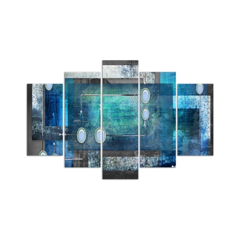 Leinwandbild modern - Abstrakt Blau | Feeby