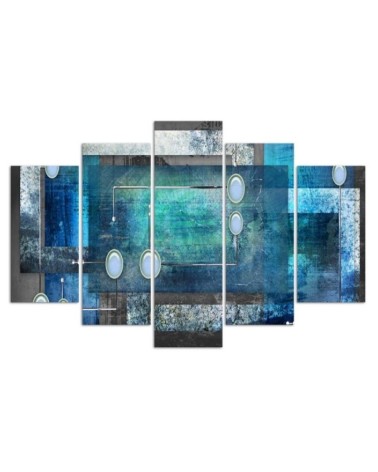 Leinwandbild modern - Abstrakt Blau | Feeby
