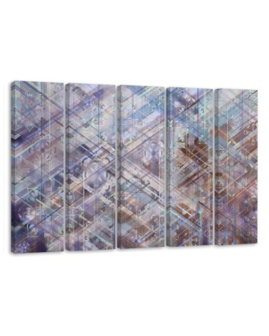 Canvas print 5-part - Abstract geometric shapes | FEEBY