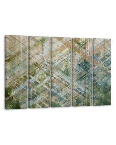 Canvas print 5-part - Abstract geometric shapes | FEEBY