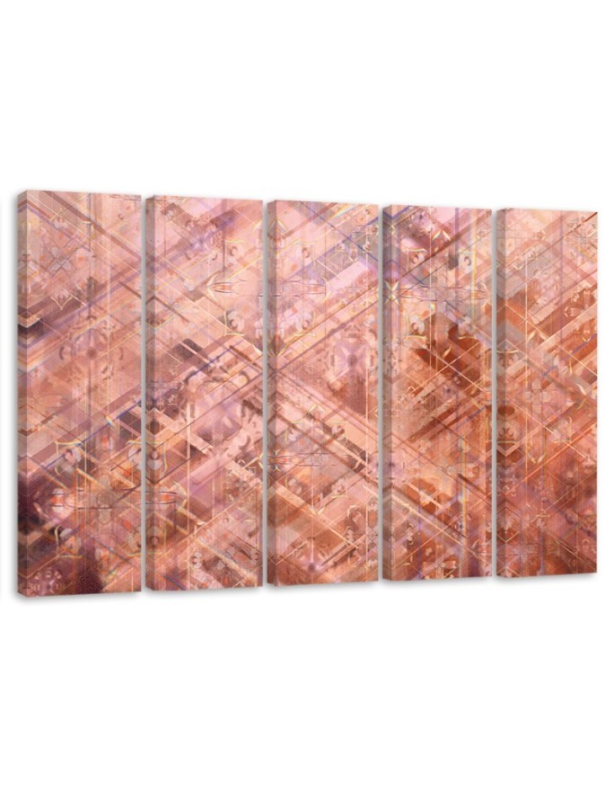 Canvas print 5-part - Abstract geometric shapes | FEEBY