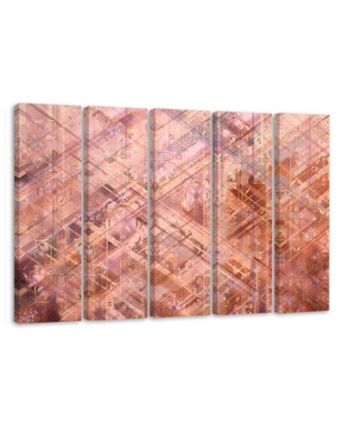 Canvas print 5-part - Abstract geometric shapes | FEEBY