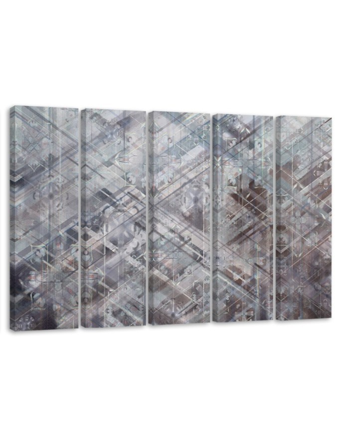 Canvas print 5-part - Abstract geometric shapes | FEEBY