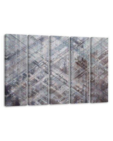 Canvas print 5-part - Abstract geometric shapes | FEEBY