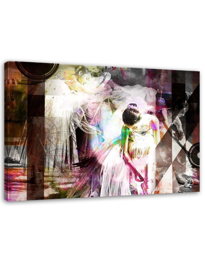 Modernes Wandbild - Ballerina im Kleid - abstrakt | Feeby