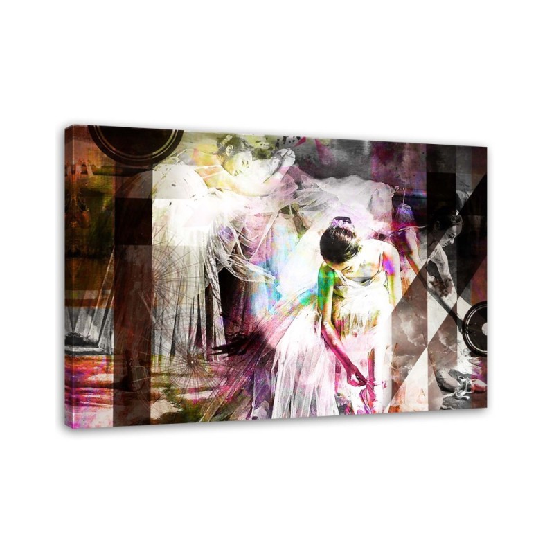 Modernes Wandbild - Ballerina im Kleid - abstrakt | Feeby