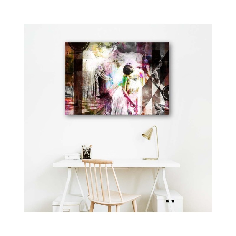 Modernes Wandbild - Ballerina im Kleid - abstrakt | Feeby