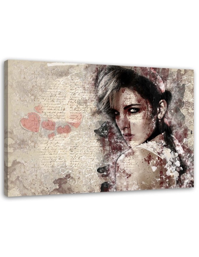 Leinwandbild modern - Schöne Frau - abstrakt | Feeby