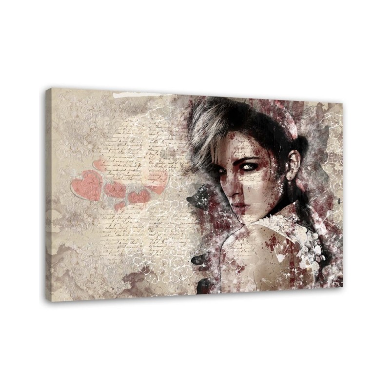Leinwandbild modern - Schöne Frau - abstrakt | Feeby