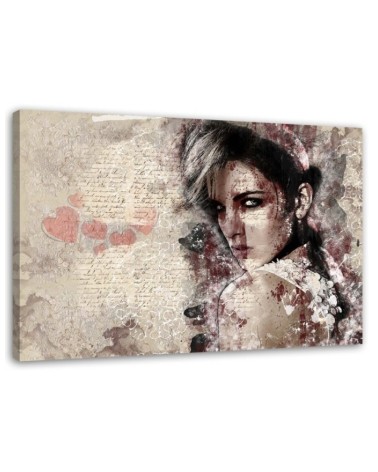 Prints on canvas for bedroom - Beautiful woman abstract | FEEBY