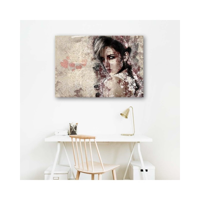 Leinwandbild modern - Schöne Frau - abstrakt | Feeby