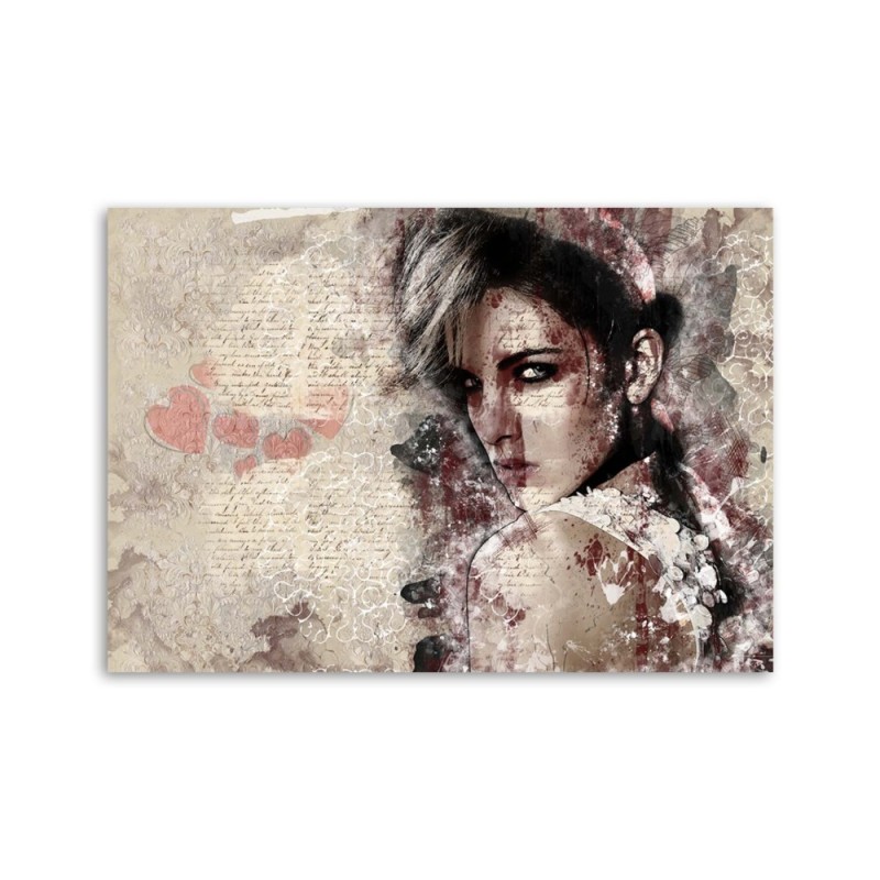 Leinwandbild modern - Schöne Frau - abstrakt | Feeby