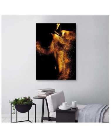 Leinwanddruck - Nacktheit in Goldstaub | Feeby