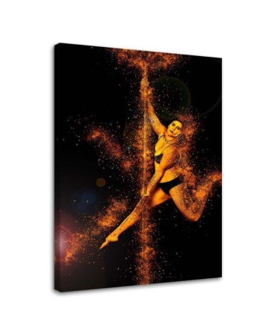 Leinwandbild modern - Frau tanzt an einer Stange | Feeby