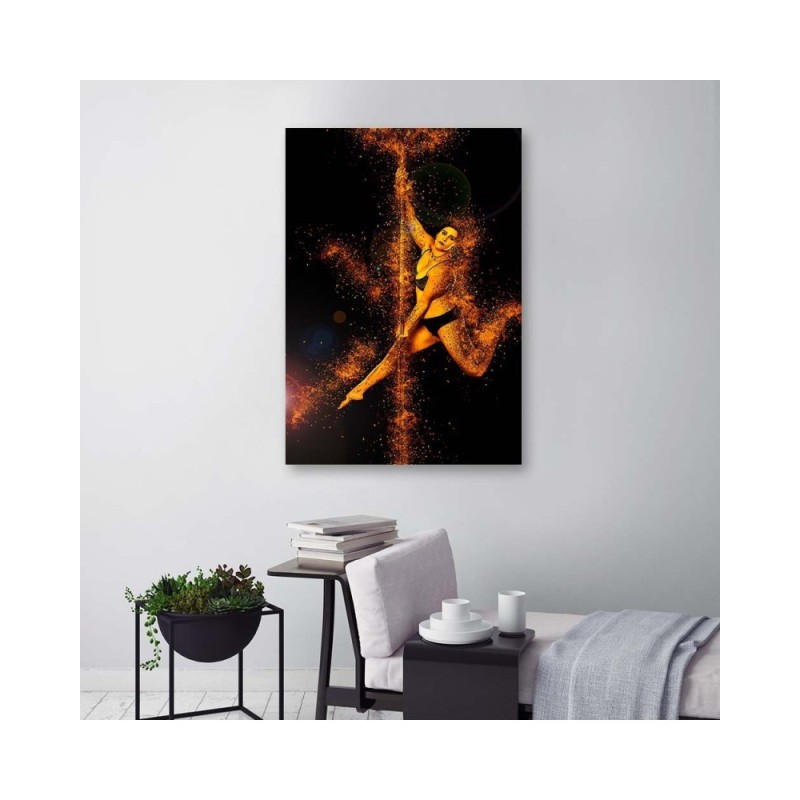 Leinwandbild modern - Frau tanzt an einer Stange | Feeby