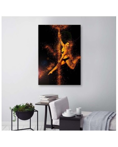 Leinwandbild modern - Frau tanzt an einer Stange | Feeby