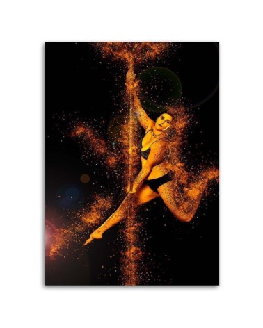 Leinwandbild modern - Frau tanzt an einer Stange | Feeby