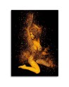 Wall art painting for bedroom - Naked woman in gold dust | FEEBY