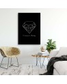 Designerskie obrazy do domu - Naszkicowany diament | FEEBY