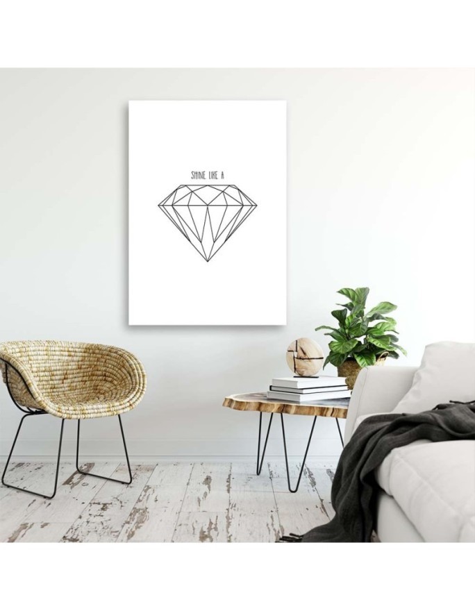 Designerskie obrazy do domu - Szkic diament | FEEBY