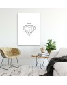 Designerskie obrazy do domu - Szkic diament | FEEBY