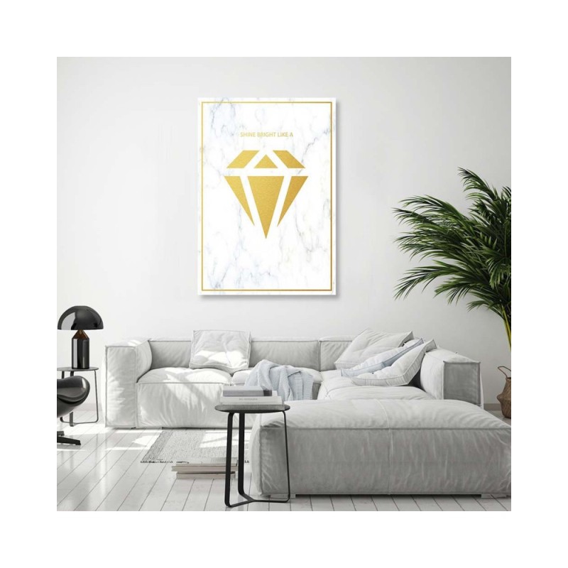 Dekoratives Leinwandbild - Glänzend wie ein Diamant | Feeby