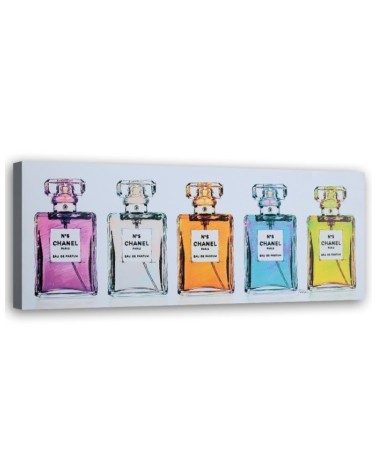 Fashionable Canvas prints for living room and bedroom - Coloured perfume bottles | FEEBY