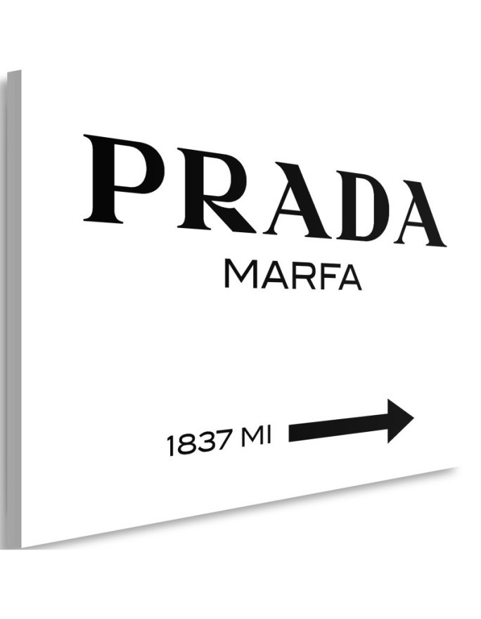 Obraz na płótnie glamour - Prada Marfa Biały | FEEBY