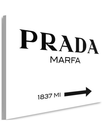 Glamour canvas painting - Prada Marfa White | FEEBY
