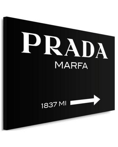 Glamour canvas painting - Prada Marfa Black | FEEBY