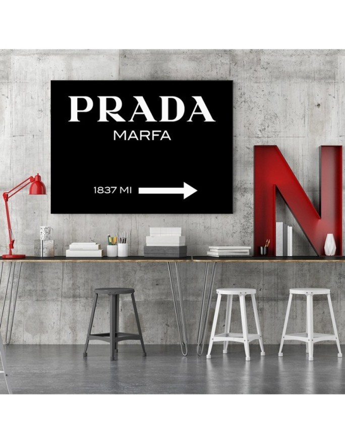 Obraz na płótnie glamour - Prada Marfa Czarny | FEEBY