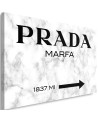Obraz na płótnie glamour - Prada Marfa Szary | FEEBY