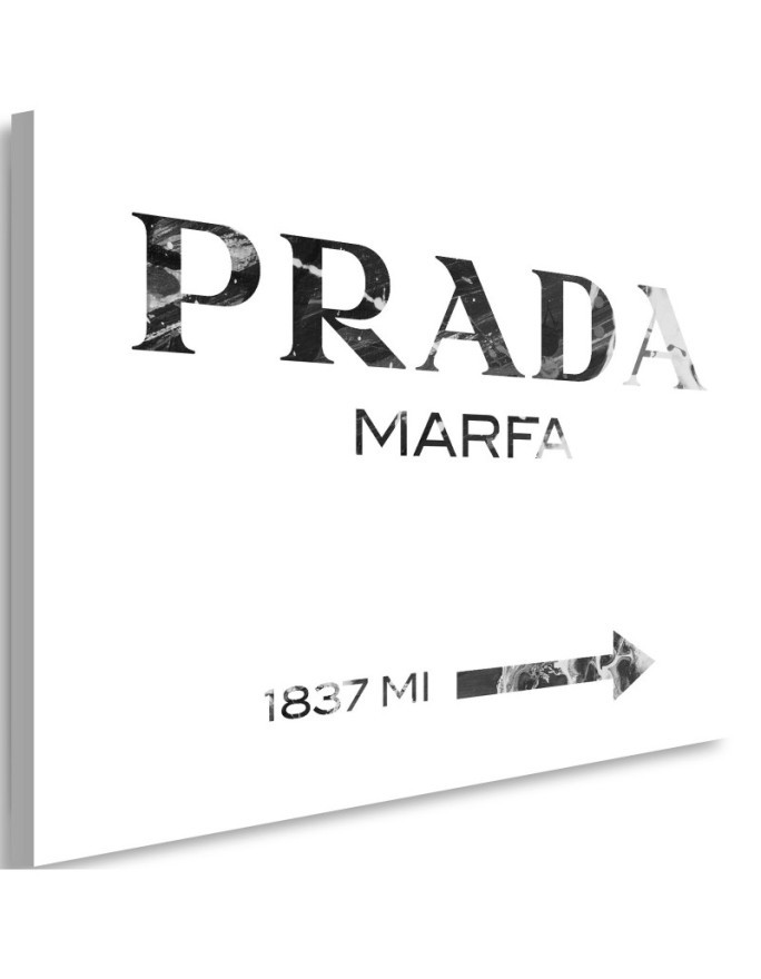 Obraz na płótnie glamour - Prada Marfa Czarno-Biały | FEEBY