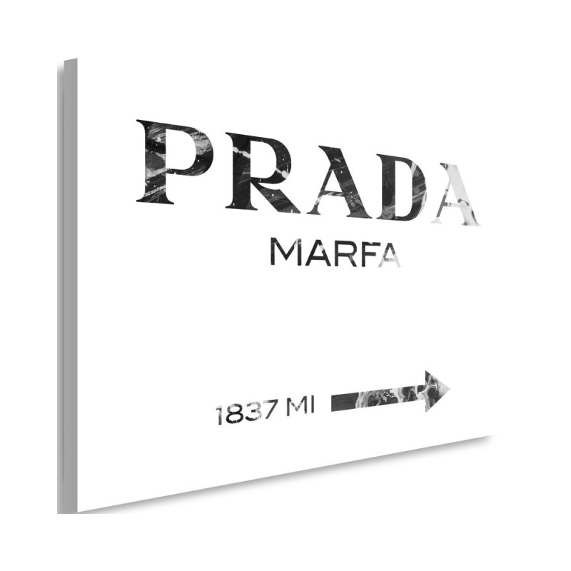 Obraz na płótnie glamour - Prada Marfa Czarno-Biały | FEEBY