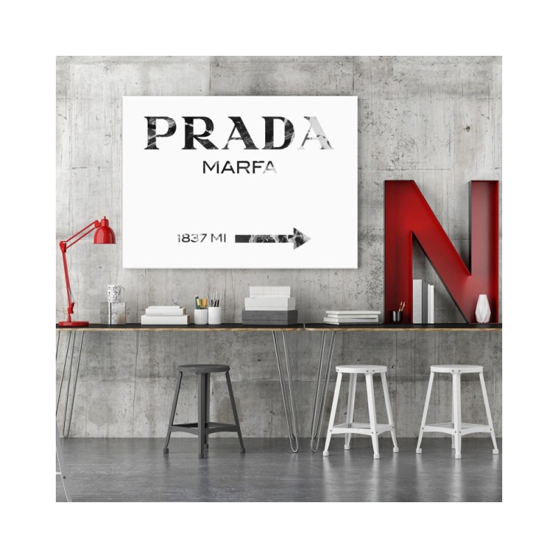 Leinwandbild - Mit Beschriftungen Schwarz und Weiß | Feeby