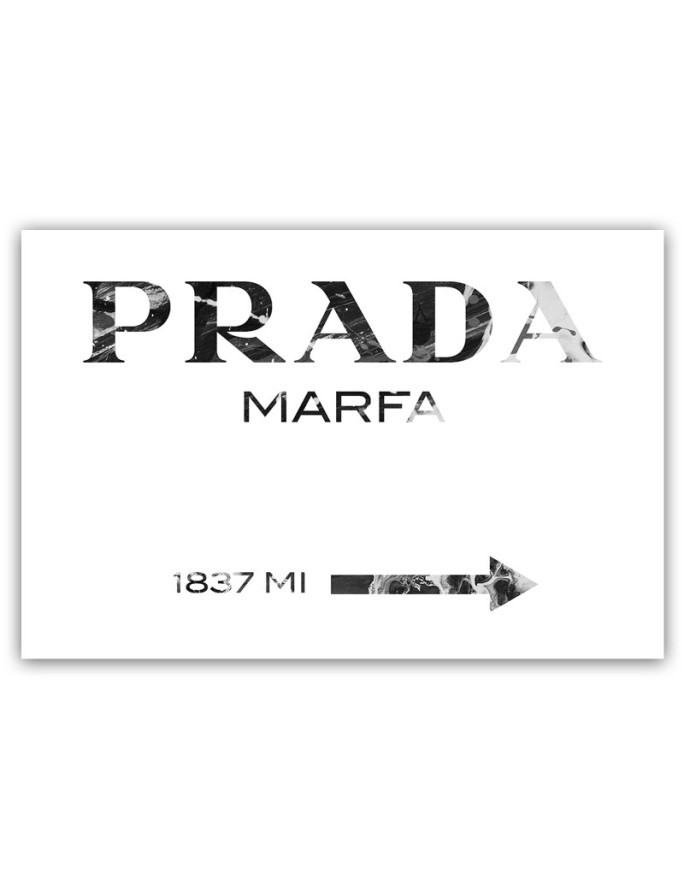 Obraz na płótnie glamour - Prada Marfa Czarno-Biały | FEEBY