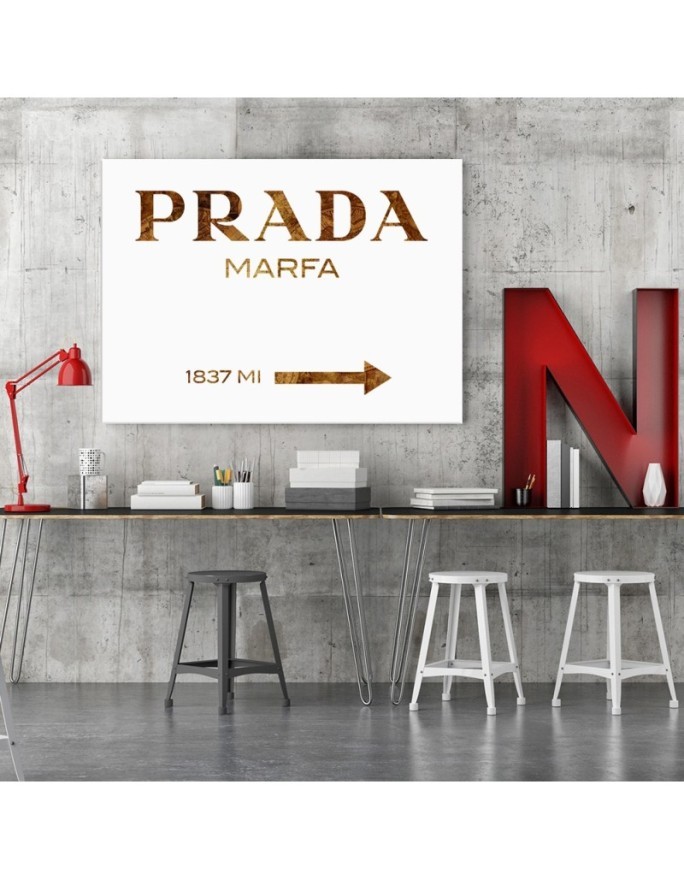 Obraz na płótnie glamour - Prada Marfa Brązowy | FEEBY