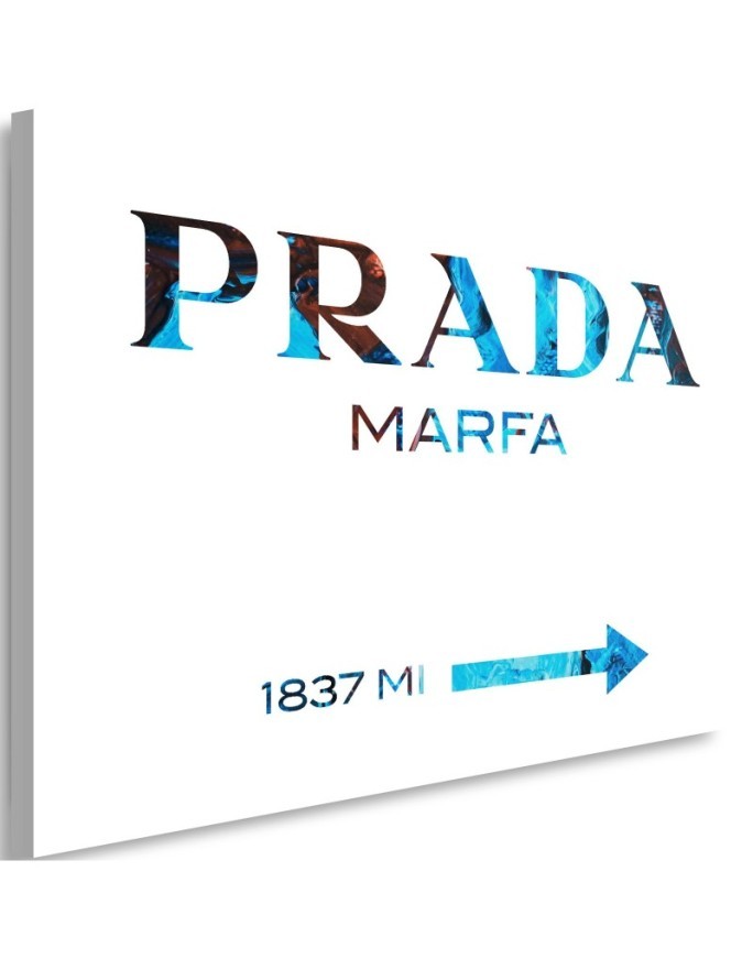 Dekoratives Leinwandbild - Mit Aufschriften Blau | Feeby