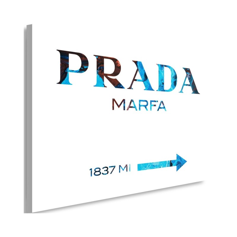 Dekoratives Leinwandbild - Mit Aufschriften Blau | Feeby