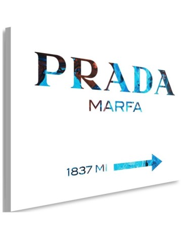 Glamour canvas painting - Prada Marfa Blue | FEEBY