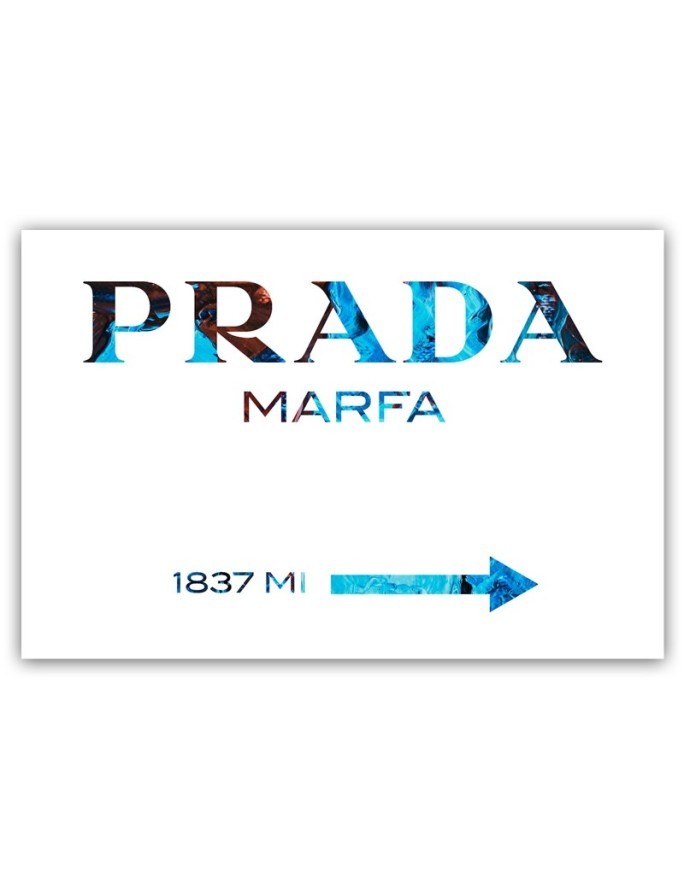 Obraz na płótnie glamour - Prada Marfa Niebieski | FEEBY