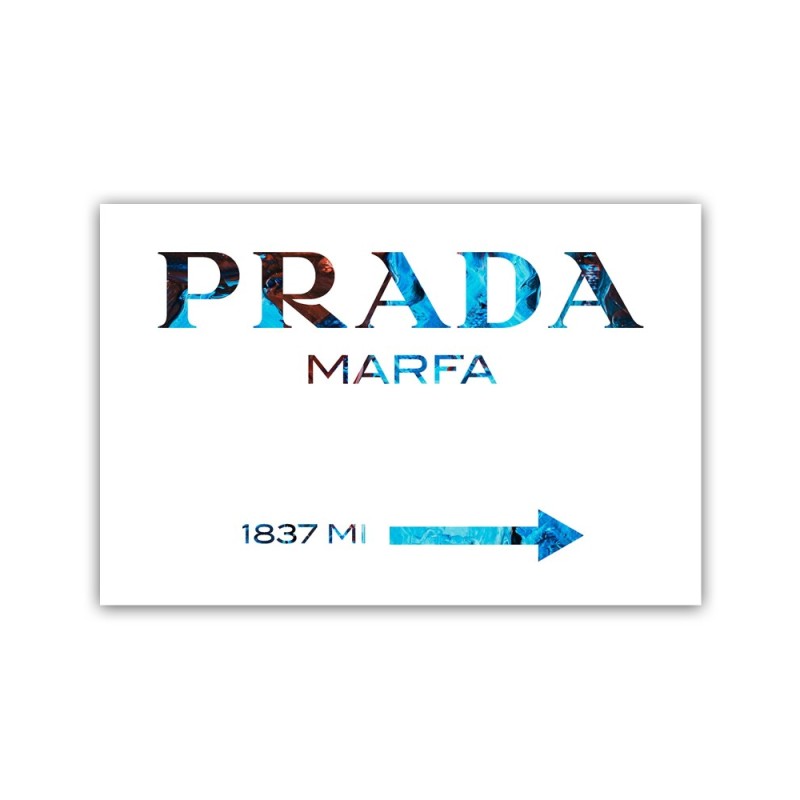 Dekoratives Leinwandbild - Mit Aufschriften Blau | Feeby