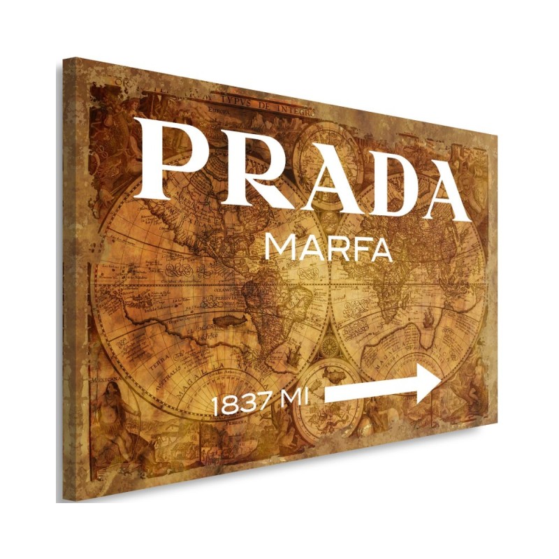 Glamour canvas painting - Prada Marfa Brown | FEEBY