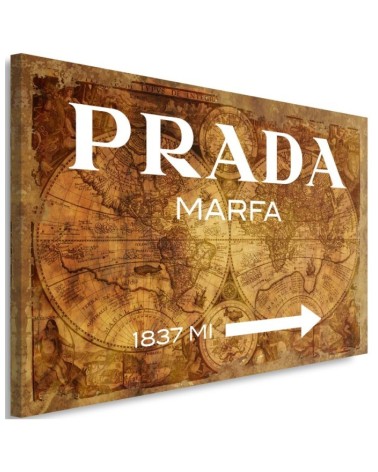 Glamour canvas painting - Prada Marfa Brown | FEEBY