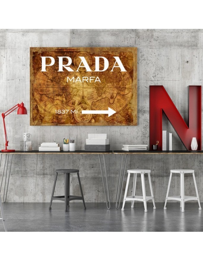 Obraz na płótnie glamour - Prada Marfa Brązowy | FEEBY
