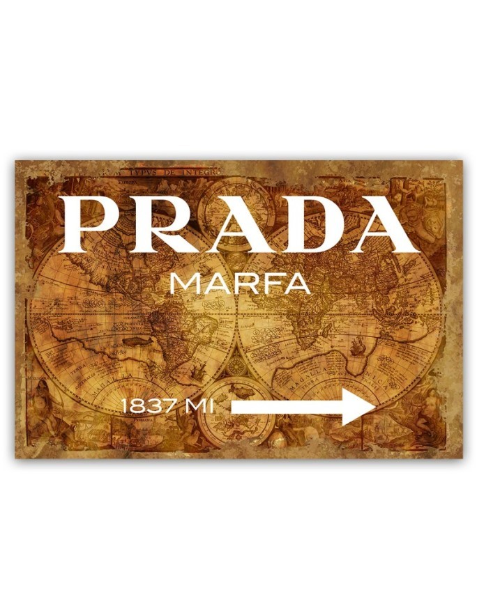Obraz na płótnie glamour - Prada Marfa Brązowy | FEEBY