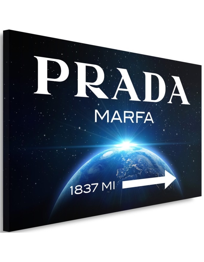 Obraz na płótnie glamour - Prada Marfa Niebieski | FEEBY